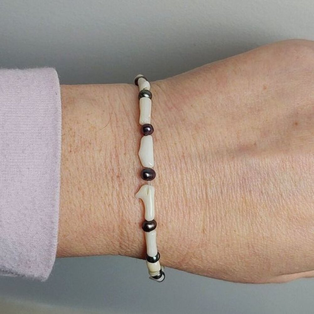 13 VTG NEW Resell 💲Bundle! Genuine Pearls Jasper Aquamarine Bracelets - Picture 17 of 17